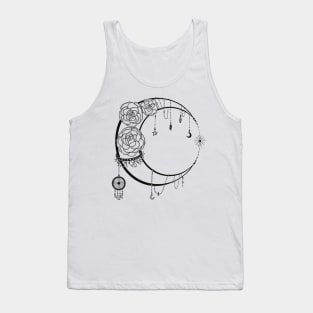 Light Moon with Roses Tank Top